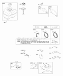 Alternator Electric Starter Fuel Supply Ignition Diagram and Parts List for 20F437-0113-E1  Briggs and Stratton Engine